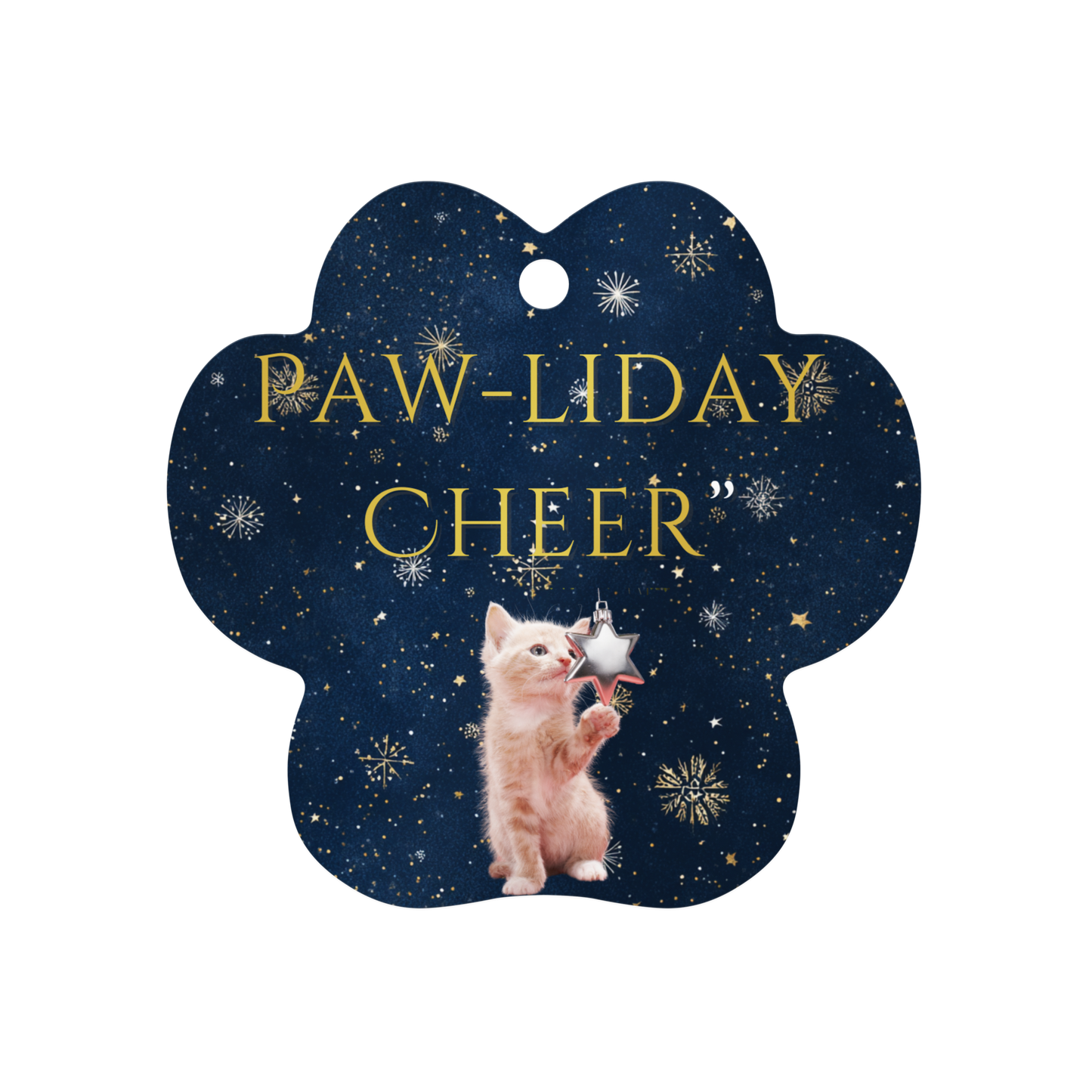 Paw-liday Cheer Metal Ornament