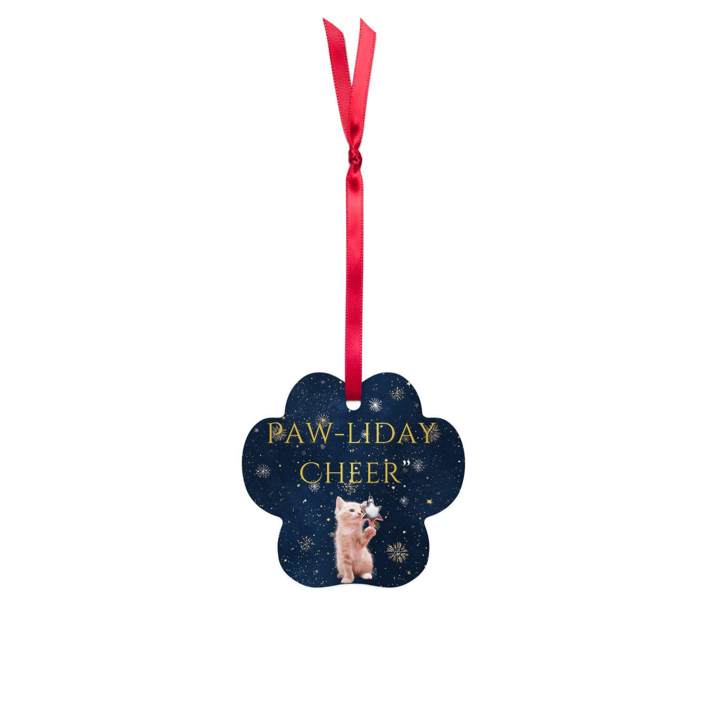 Paw-liday Cheer Metal Ornament