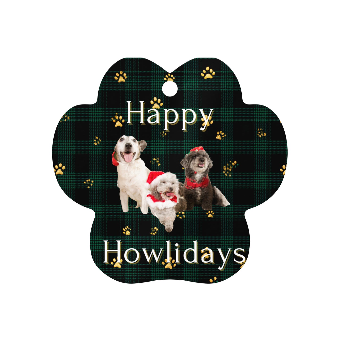 Happy Howlidays Metal Ornament