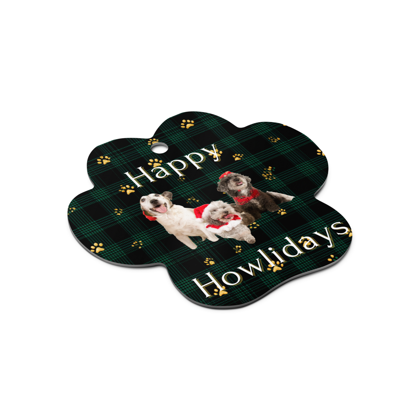 Happy Howlidays Metal Ornament