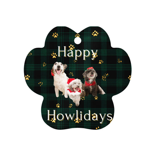 Happy Howlidays Metal Ornament