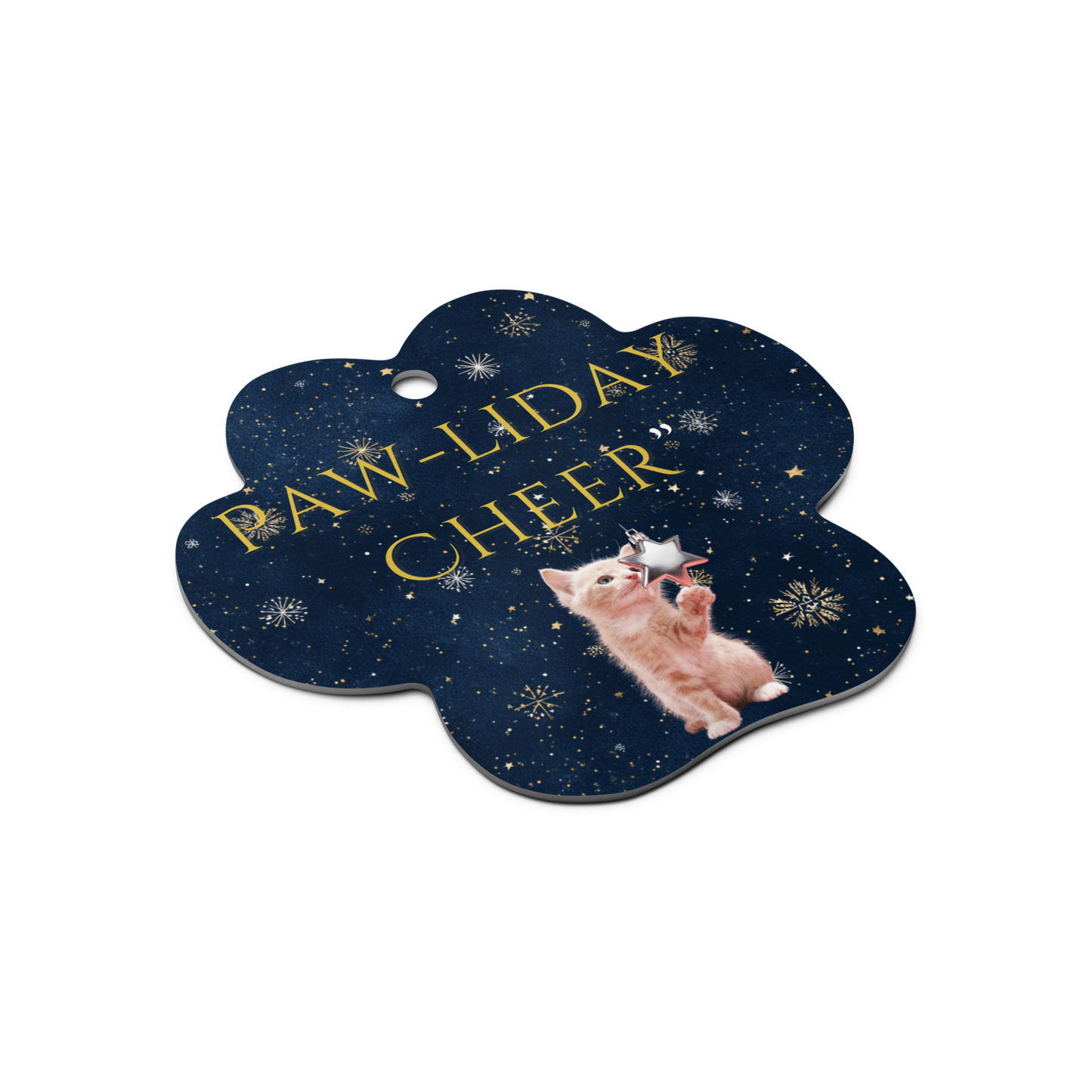 Paw-liday Cheer Metal Ornament